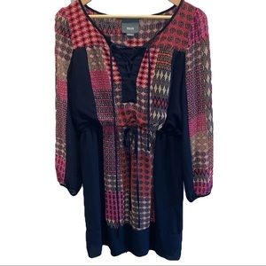 Anthropologie Maeve Pretty Color Block Chiffon Mix Prin…